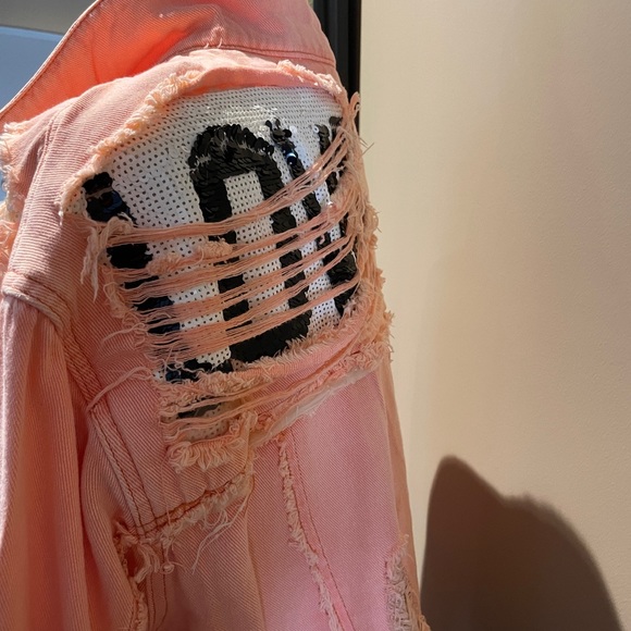 LOVE - Jean Jacket in Papaya - gorgeous and fun. - Picture 8 of 8